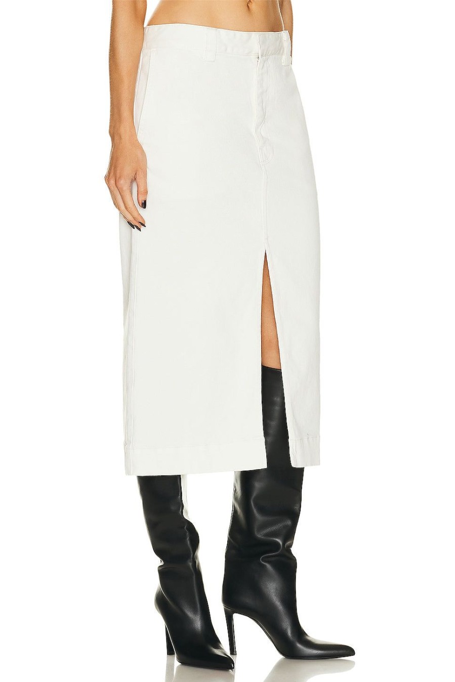 Women Enza Costa Skirts | Soft Touch Slit Skirt Undyed