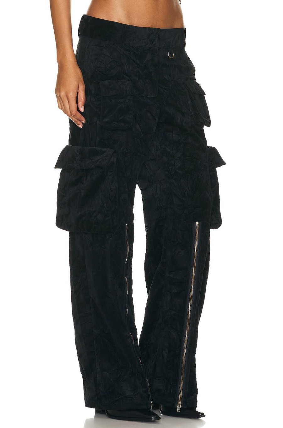 Women Acne Studios Pants | Cargo Trouser Black