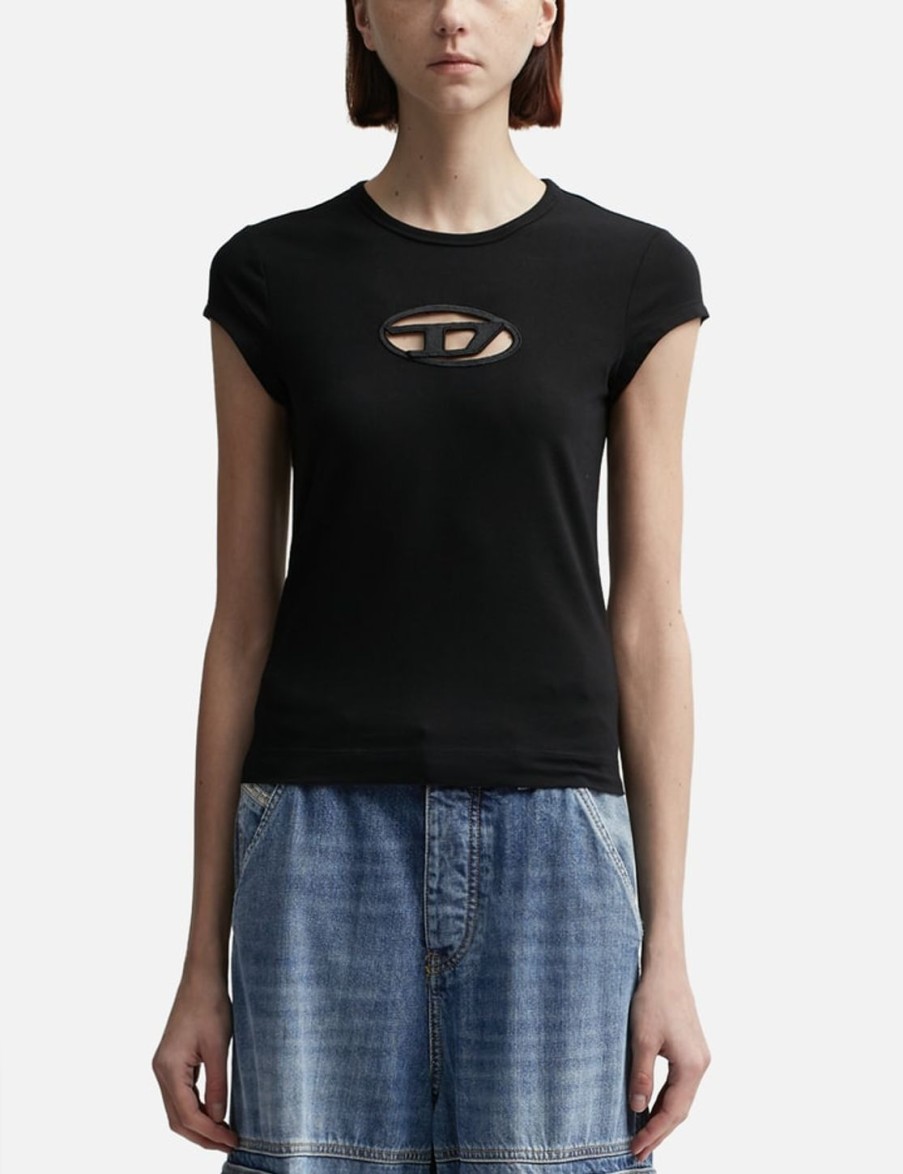 Women Diesel Tops | Angel T-Shirt Black