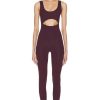 Women Live The Process Activewear | Cut Out Jumpsuit Acai Berry