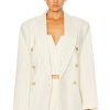 Women Zimmermann Jackets & Coats | Luminosity Relaxed Jacket Cream Stripe