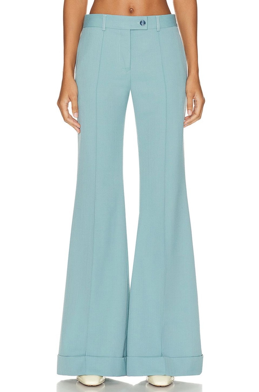 Women Acne Studios Pants | Flare Trouser Aqua Blue