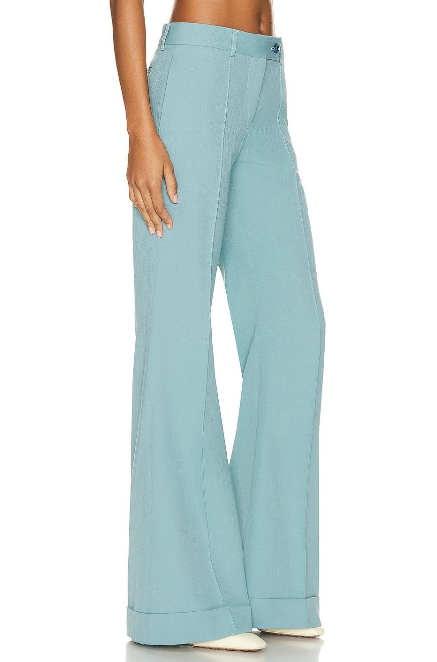 Women Acne Studios Pants | Flare Trouser Aqua Blue