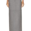 Women NOUR HAMMOUR Skirts | Mae Long Pencil Skirt Light Grey