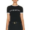 Women Givenchy Tops | Ringer T-Shirt Black & White