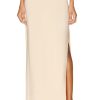 Women Norma Kamali Skirts | Side Slit Long Skirt Con Leche