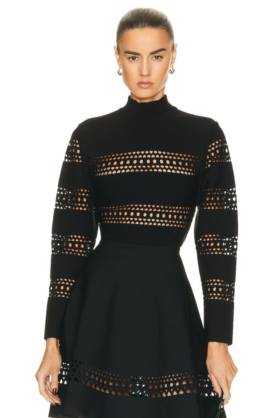 Women ALAÏA Sweaters & Knits | Vienne Sweater Noir Ala?A