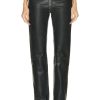 Women Helmut Lang Pants | Leather 5 Pocket Vintage Pant Black