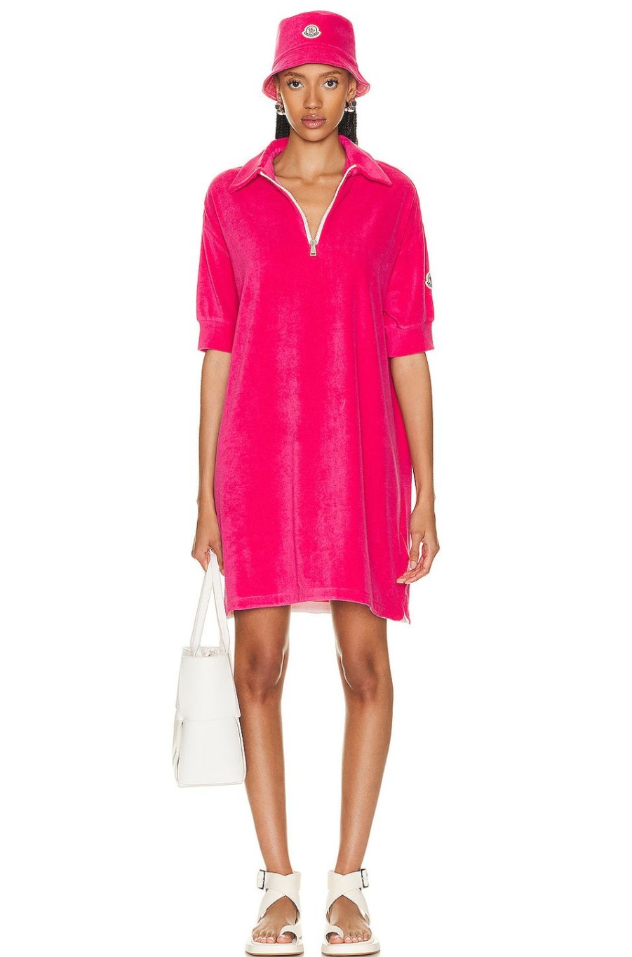 Women Moncler Dresses | Terry Shirt Dress Pink