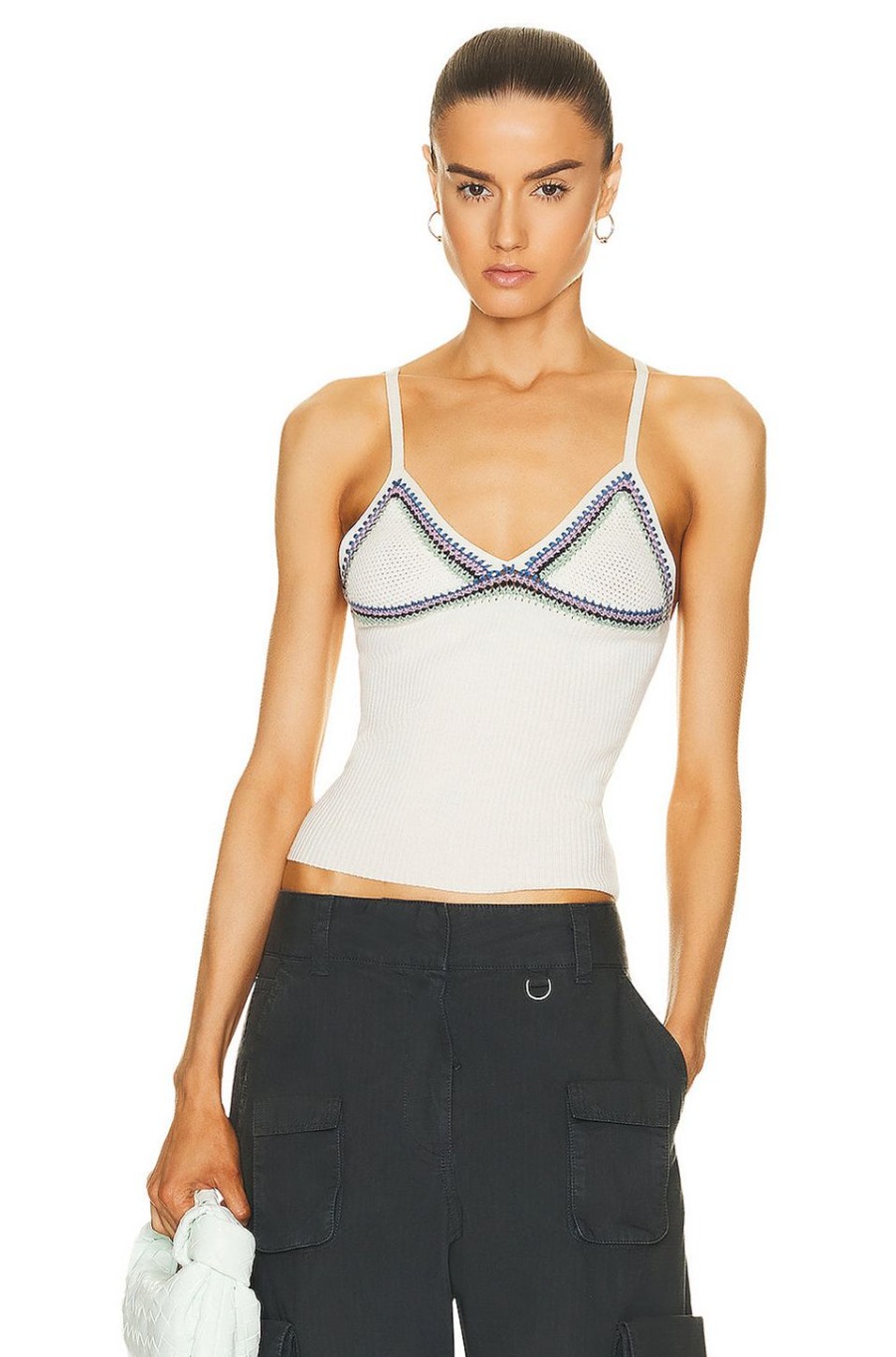 Women Chloe Tops | Knit Sleeveless Top Iconic Milk