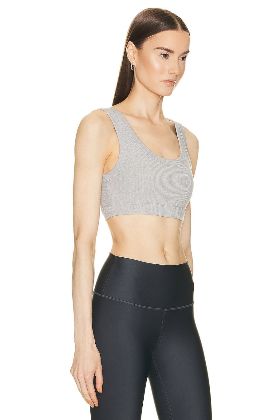 Women alo Activewear | Wellness Bra Athletic Heather Grey