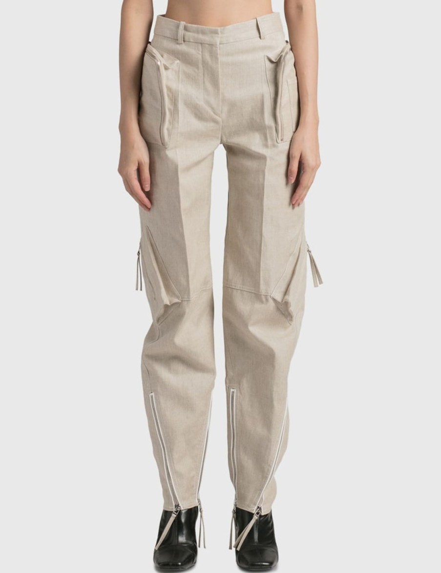 Women Jacquemus Pants | Le Cargo Papier Pants Beige