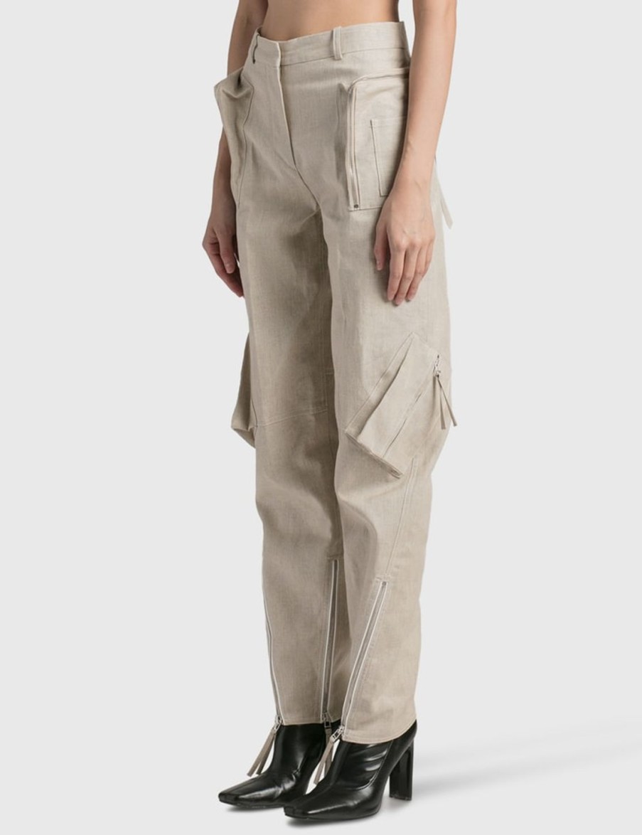 Women Jacquemus Pants | Le Cargo Papier Pants Beige