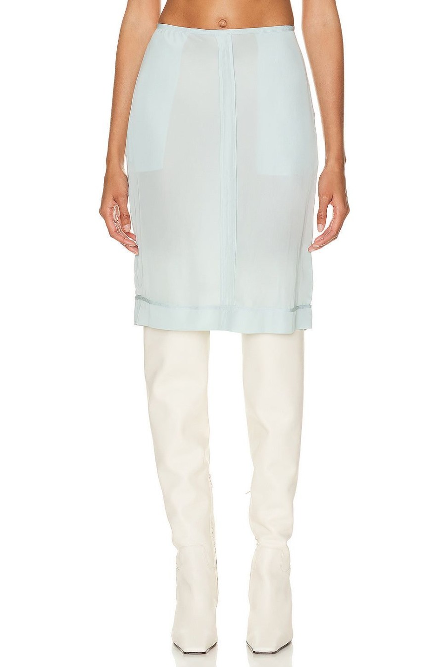 Women Bottega Veneta Skirts | Sheer Skirt Dusk