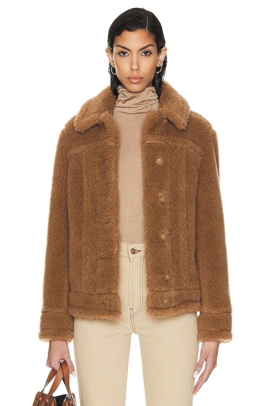 Women Max Mara Jackets & Coats | Ted Dino Jacket Camel