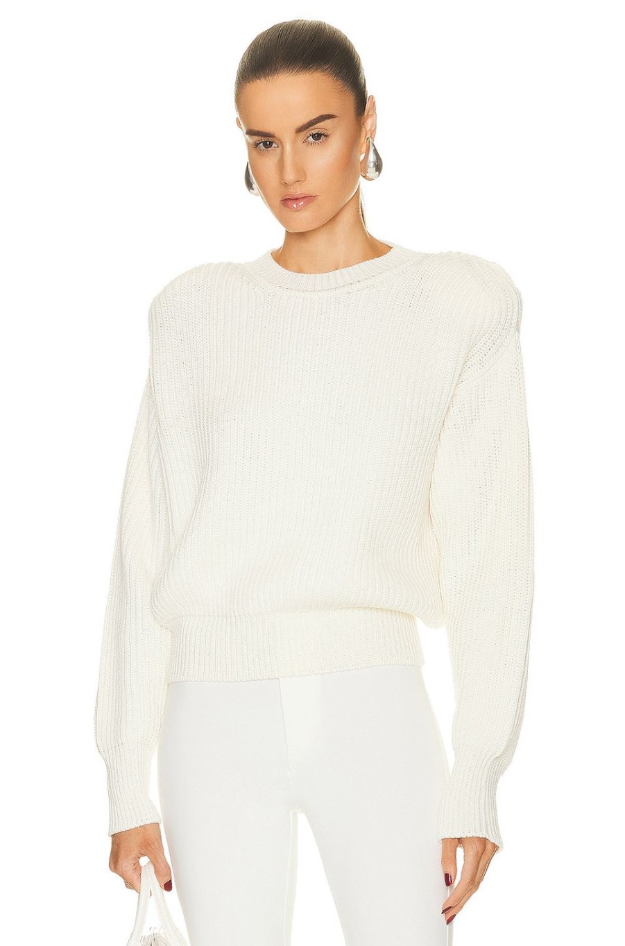 Women WARDROBE.NYC Sweaters & Knits | X Hailey Bieber Hb Knit Sweater Off White