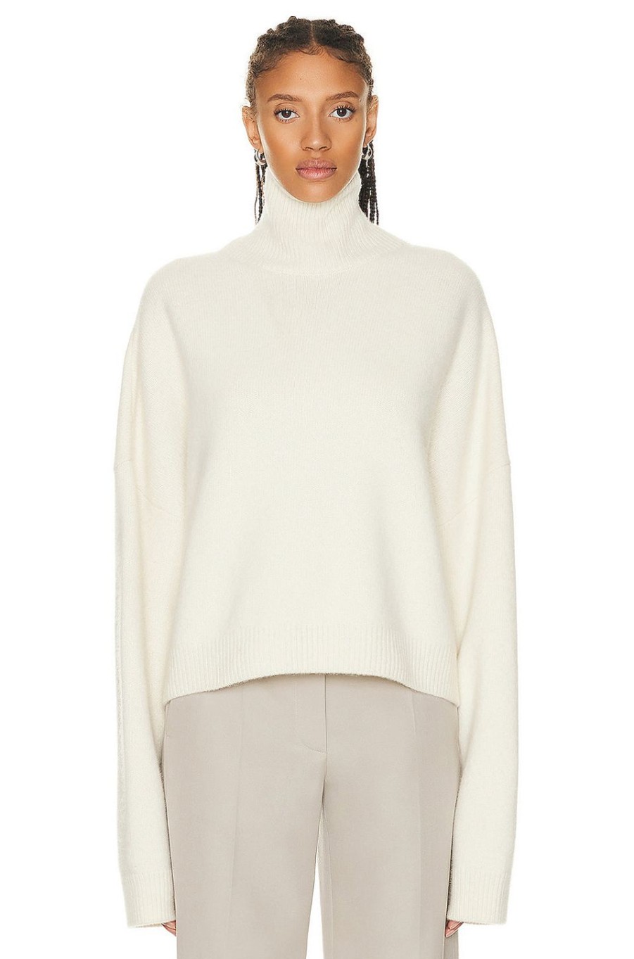 Women The Row Sweaters & Knits | Ezio Top Light Ivory