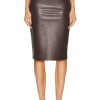 Women Norma Kamali Skirts | Straight Skirt Chocolate