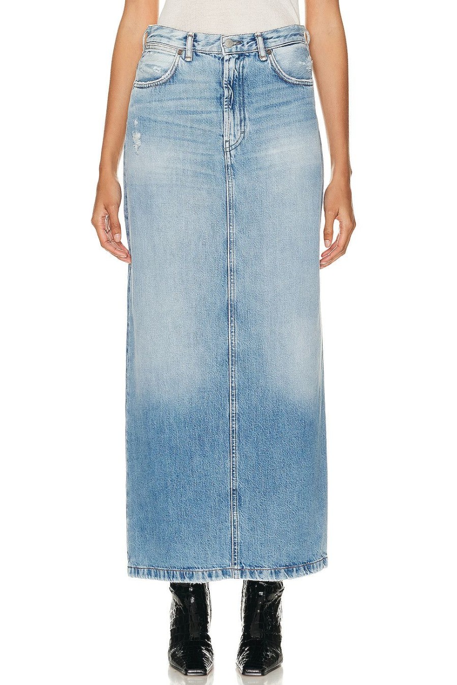 Women Acne Studios Skirts | Denim Skirt Light Blue