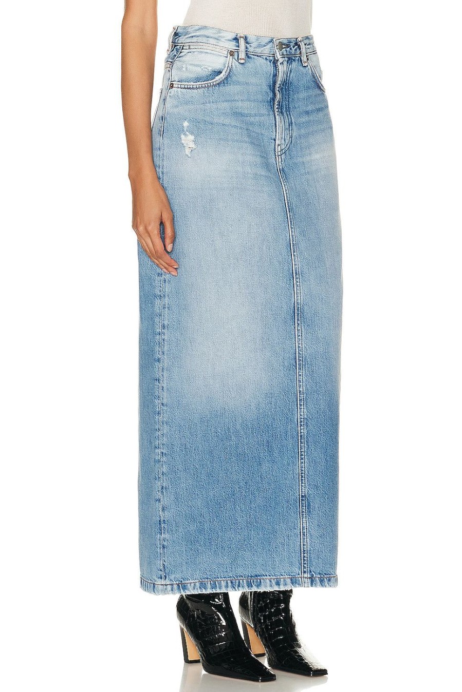 Women Acne Studios Skirts | Denim Skirt Light Blue