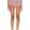 Women RtA Shorts | Martim Short Red Azulejos