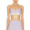 Women Sporty & Rich Activewear | 80?S Runner Sports Bra Faded Lilac & Black