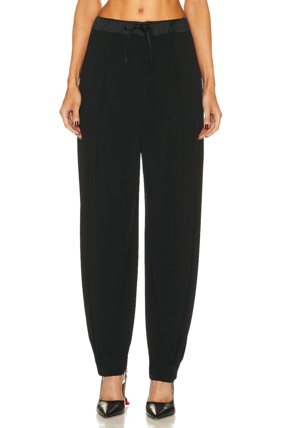 Women Loewe Pants | Balloon Trouser Black