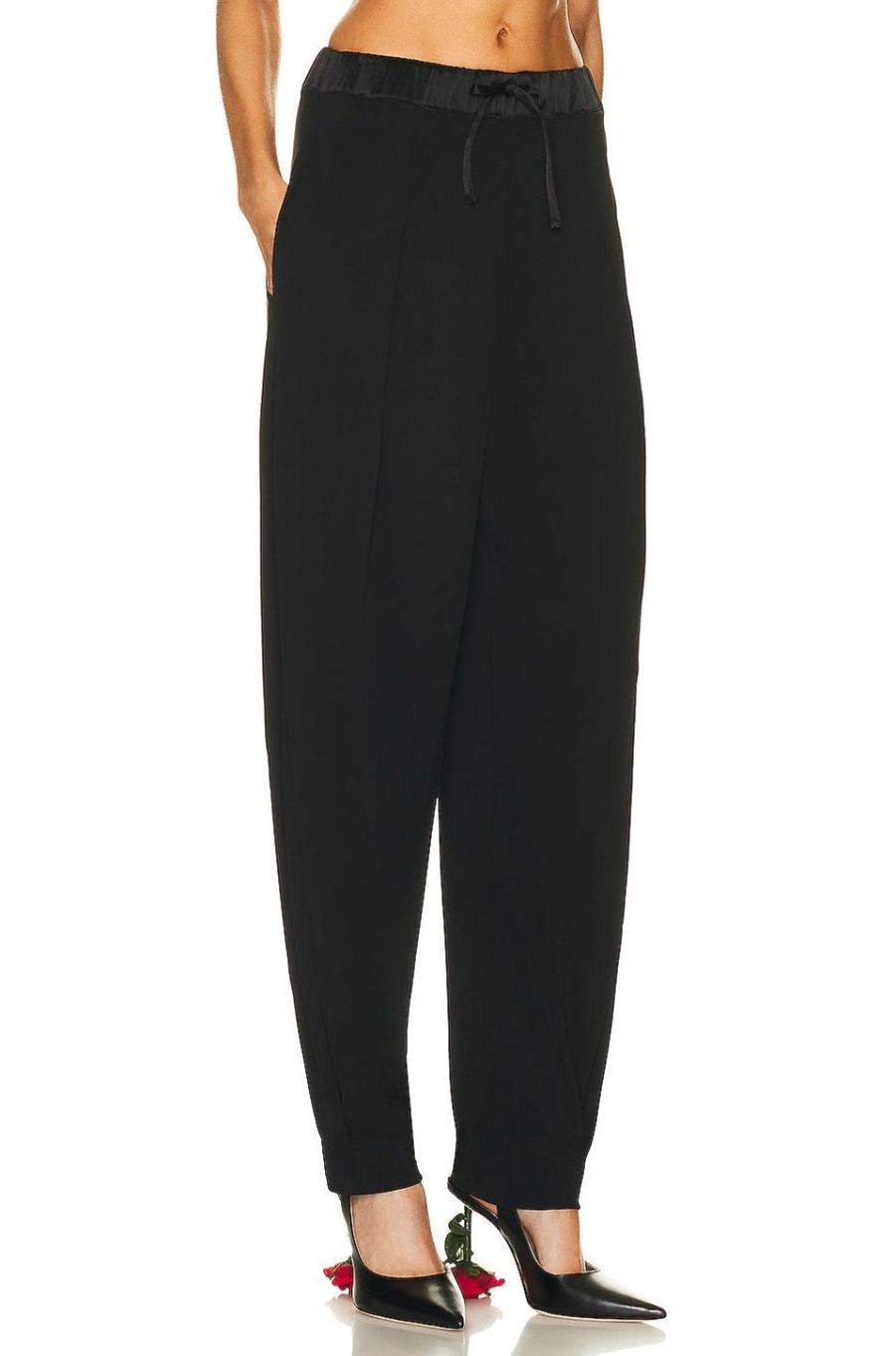 Women Loewe Pants | Balloon Trouser Black