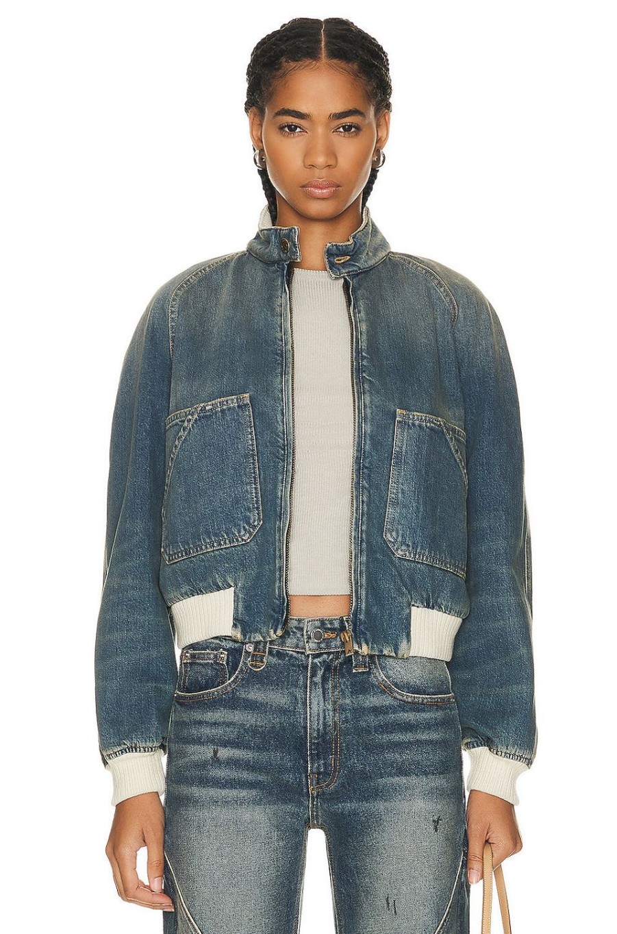 Women Golden Goose Jackets & Coats | Bomber Jacket Blue