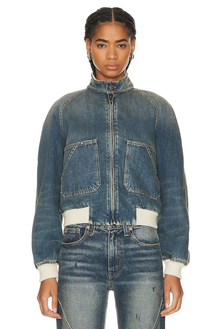 Women Golden Goose Jackets & Coats | Bomber Jacket Blue