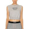 Women TOM FORD Sweaters & Knits | Sleeveless Sweatshirt Grey & Black