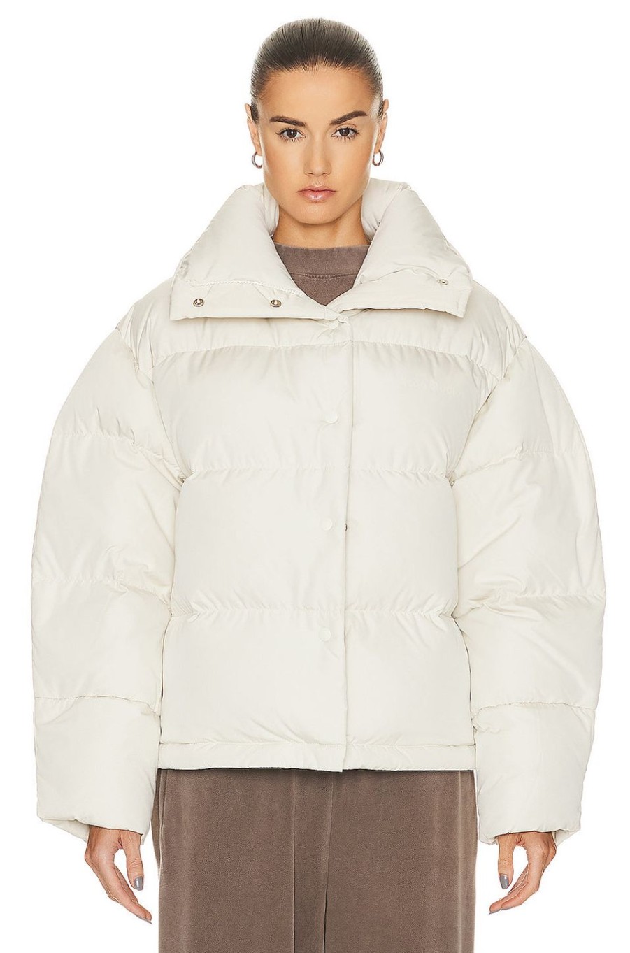 Women Acne Studios Jackets & Coats | Puffer Jacket Milk White