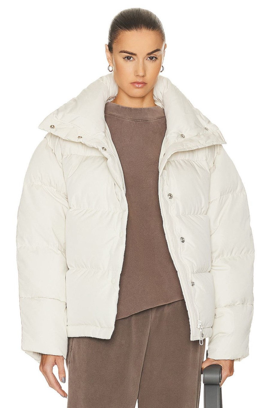 Women Acne Studios Jackets & Coats | Puffer Jacket Milk White