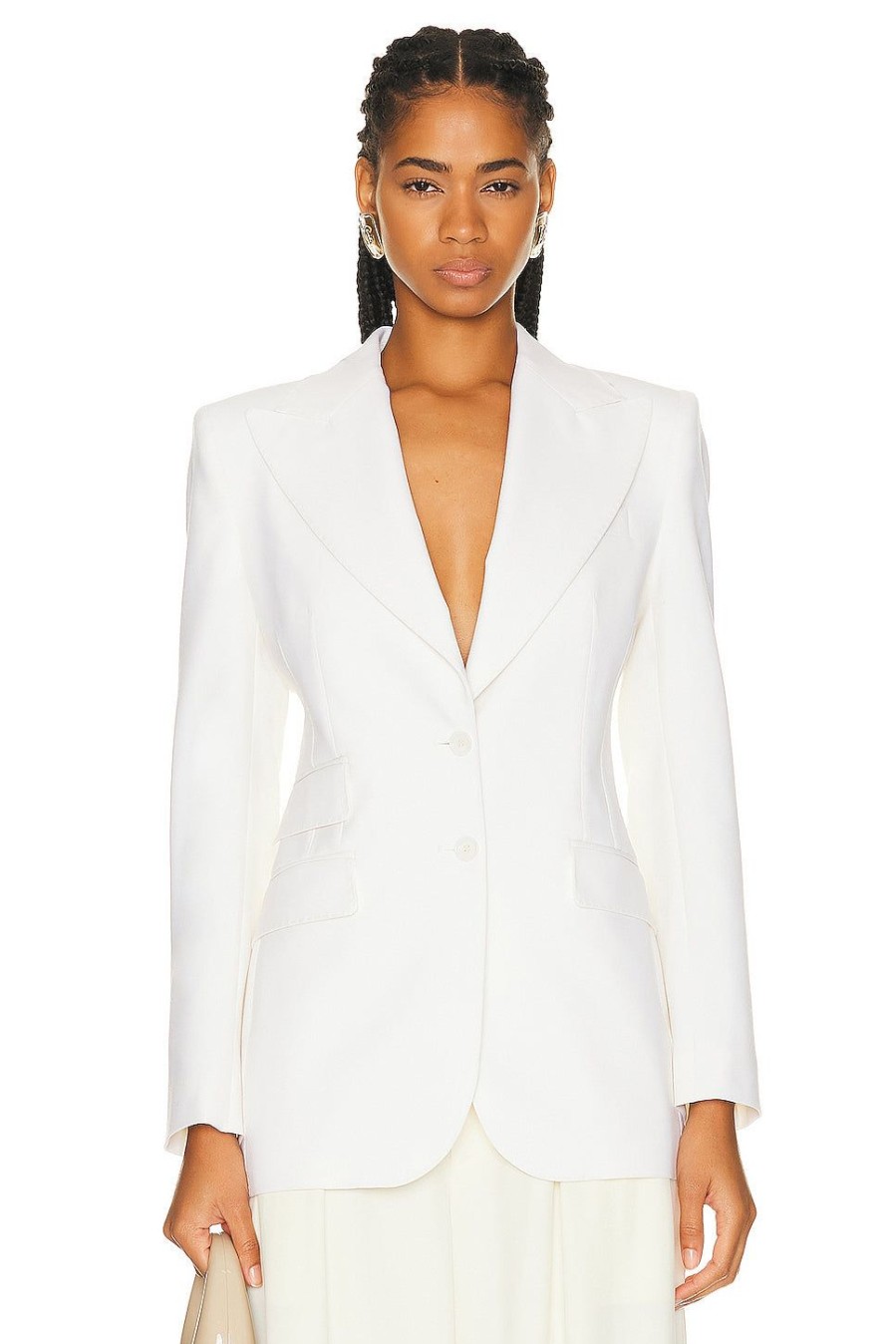 Women Dolce & Gabbana Jackets & Coats | Tailored Jacket Bianco Naturale