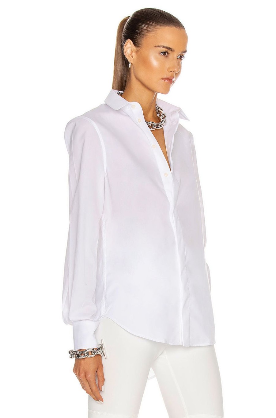 Women WARDROBE.NYC Tops | Classic Shirt White