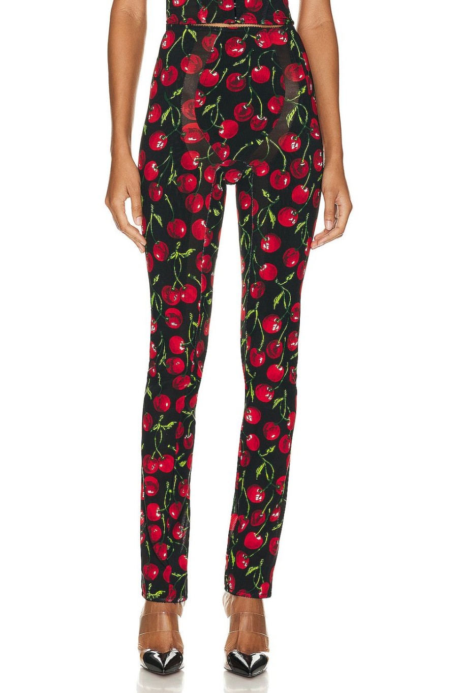 Women Dolce & Gabbana Pants | Skinny Pant Ciliegie Fdo Nero