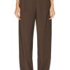 Women Matteau Pants | Relaxed Tailored Pleat Trouser Coffee