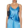 Women Enza Costa Tops | Bias Cami Top Pool Blue