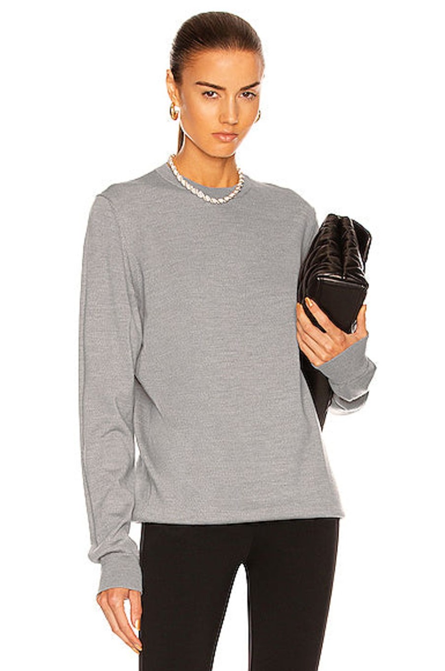 Women WARDROBE.NYC Sweaters & Knits | Crew Sweater Grey