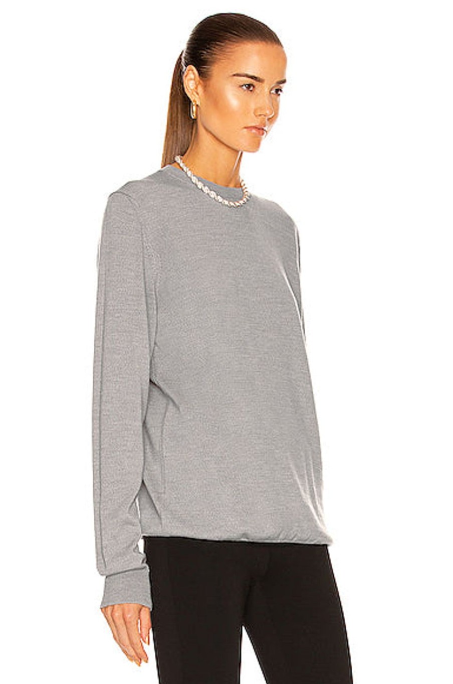 Women WARDROBE.NYC Sweaters & Knits | Crew Sweater Grey