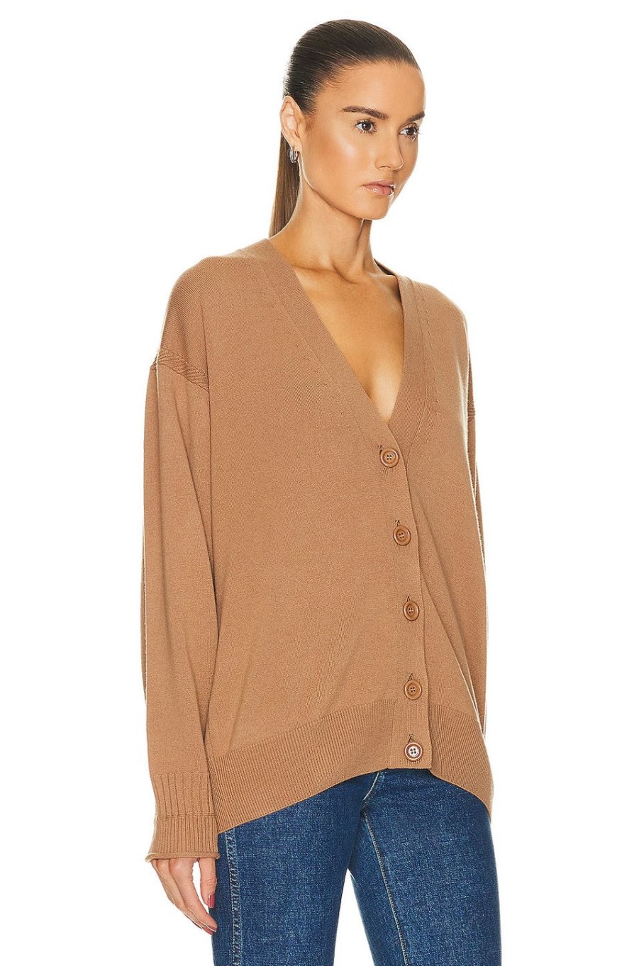 Women Stella McCartney Sweaters & Knits | Iconic Merino Knit Cardigan Caramel