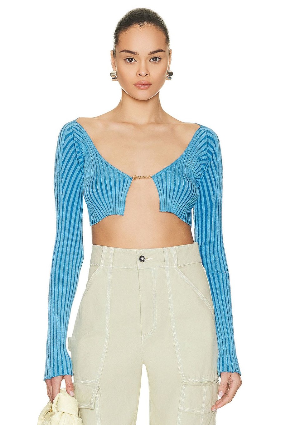 Women JACQUEMUS Sweaters & Knits | La Maille Pralu Light Blue