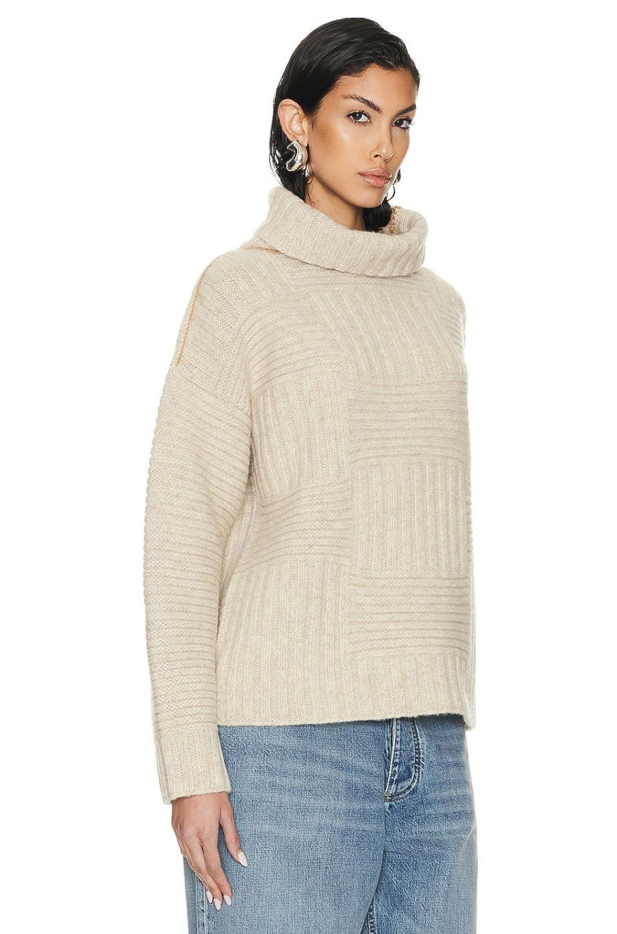 Women Bottega Veneta Sweaters & Knits | High Neck Sweater Sea Salt