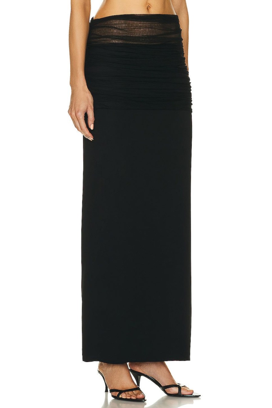 Women Christopher Esber Skirts | Tulle Overlay Skirt Black