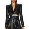 Women Alex Perry Jackets & Coats | Hutton Crop Blazer Black