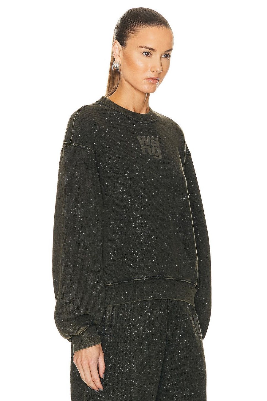 Women Alexander Wang Sweaters & Knits | Essential Sweatshirt Army Green