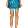 Women Aje Skirts | Cherie Sequin Mini Skirt Azure Blue