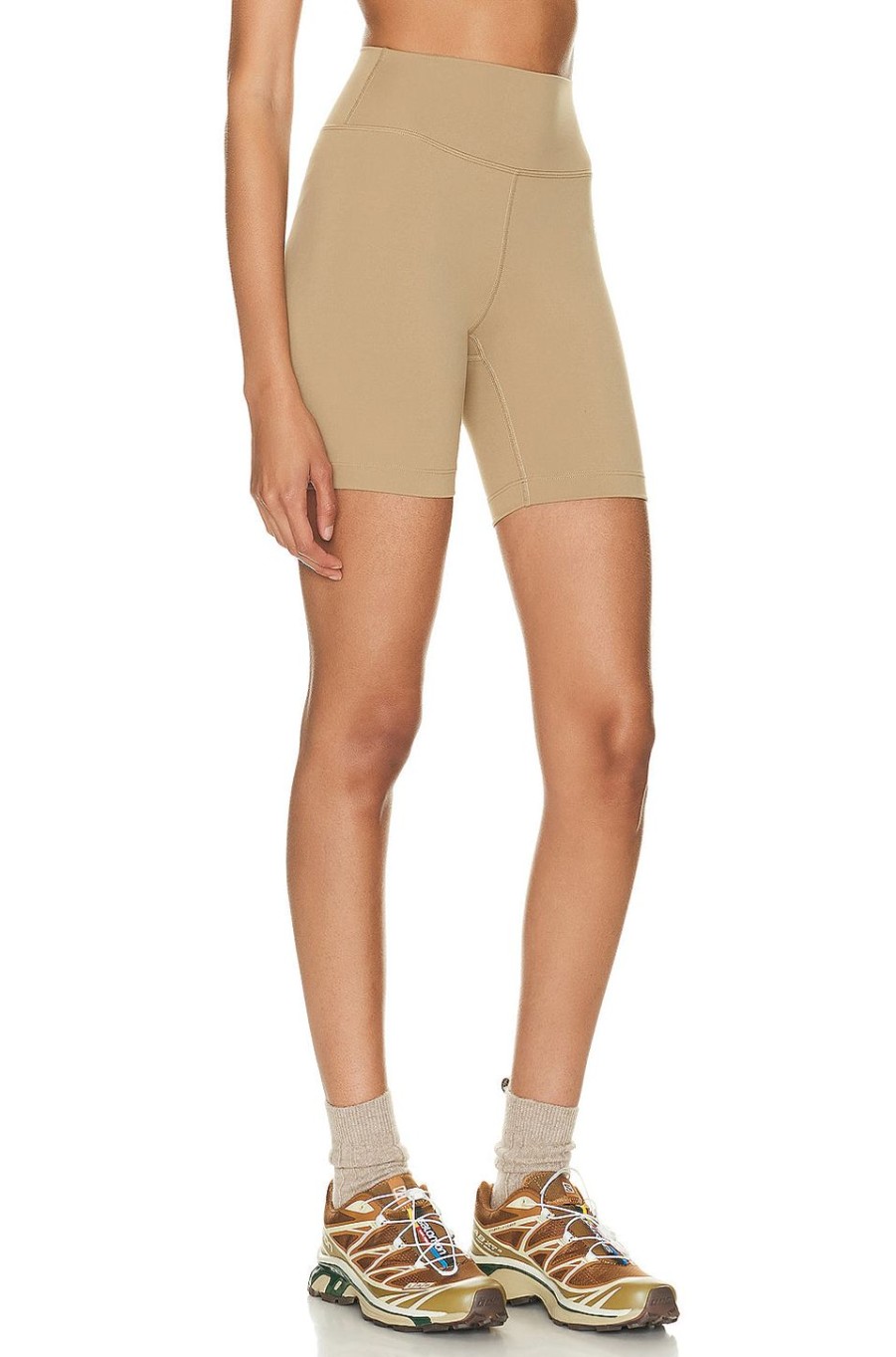 Women Sporty & Rich Activewear | Runner Biker Short Espresso & White