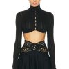 Women ALAÏA Sweaters & Knits | Crinoline Cardigan Top In Noir Alaia