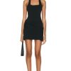 Women SIMKHAI Dresses | Luminita Wrap Front Mini Dress Black